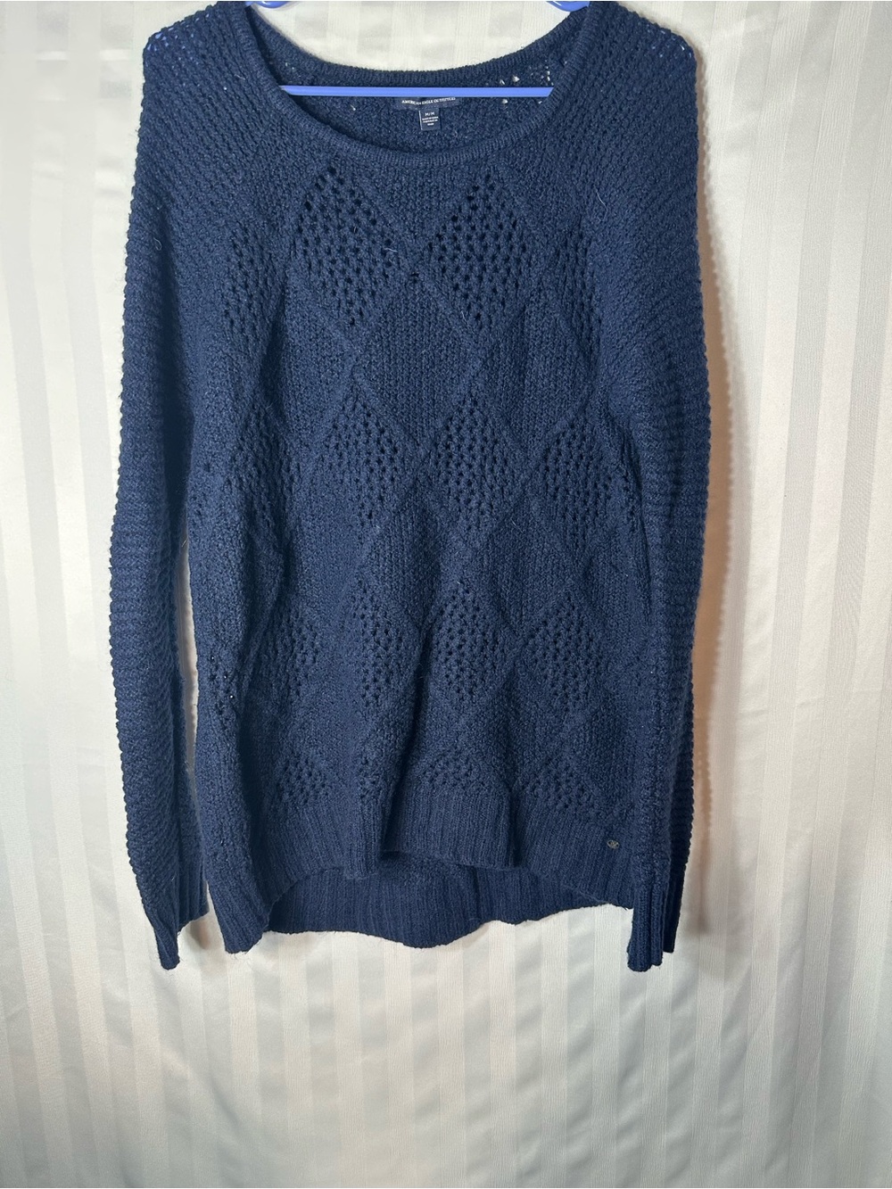 Women’s  Navy Textured Knit Sweater